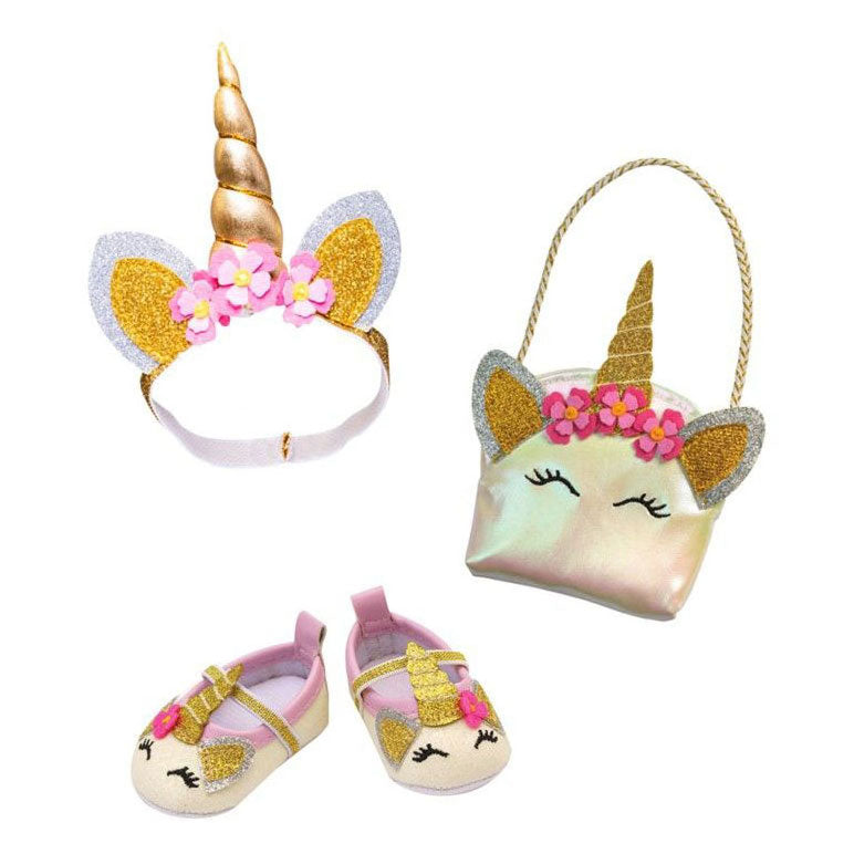 Load image into Gallery viewer, Heless poppen accessoires glitter eenhoorn set, 38-45 cm
