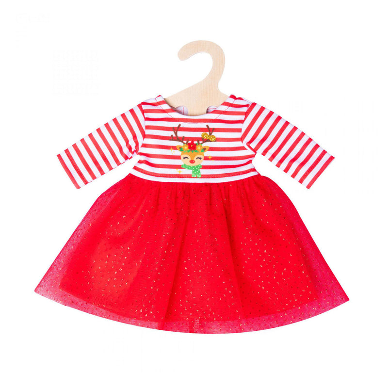 Load image into Gallery viewer, Heless kerstjurk met haarband rendier, maat 28-35 cm
