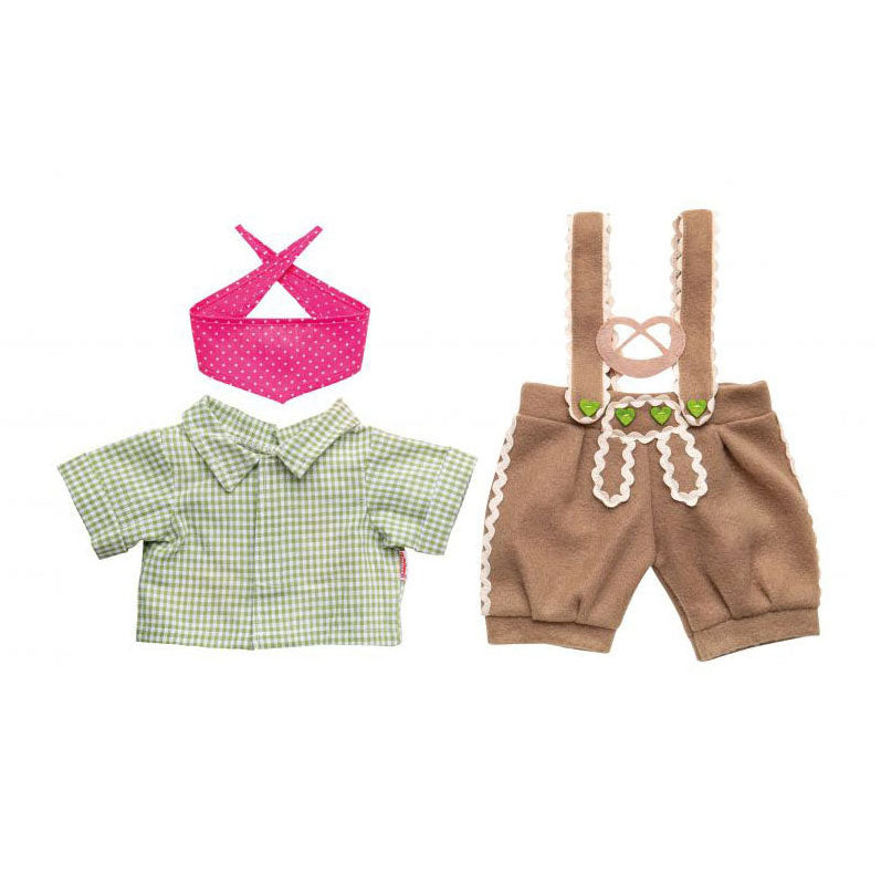 Load image into Gallery viewer, Heless poppenkleding lederhosen met overhemd en sjaal,35-45 cm
