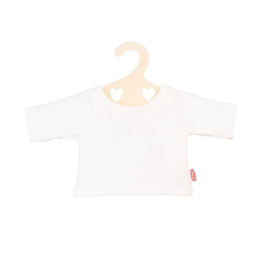 Heless poppen t-shirt wit op kledinghanger, maat 35-45 cm