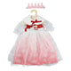 Heless poppenjurk winterprinses lumi met kroon en cape - maat 28-35 cm