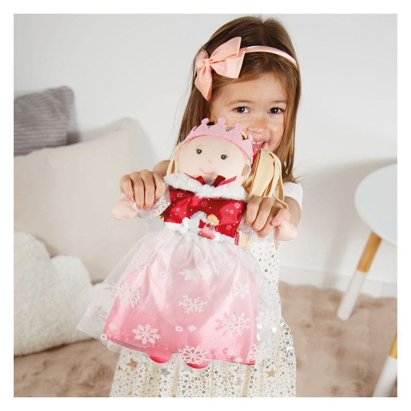 Load image into Gallery viewer, Heless poppenjurk winterprinses lumi met kroon en cape - maat 28-35 cm
