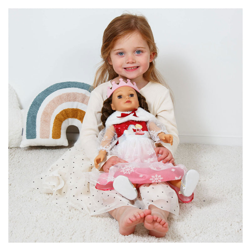 Load image into Gallery viewer, Heless poppenjurk winterprinses lumi met kroon en cape - maat 28-35 cm
