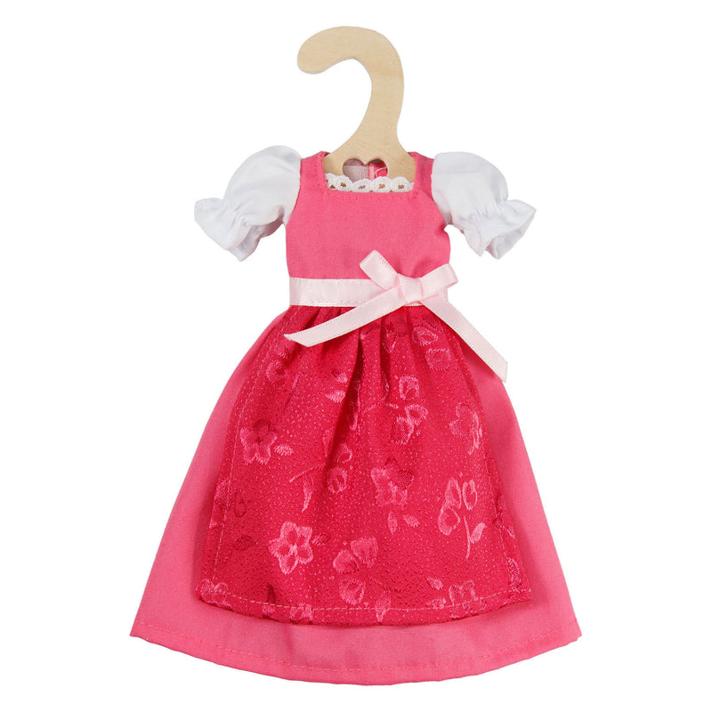 Load image into Gallery viewer, Heless traditionele dirndl-jurk voor modepoppen pinky - 29cm
