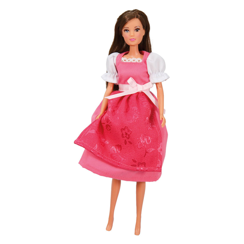 Load image into Gallery viewer, Heless traditionele dirndl-jurk voor modepoppen pinky - 29cm
