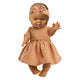 Heless meisjes babypop met bruin jurkje - 34cm
