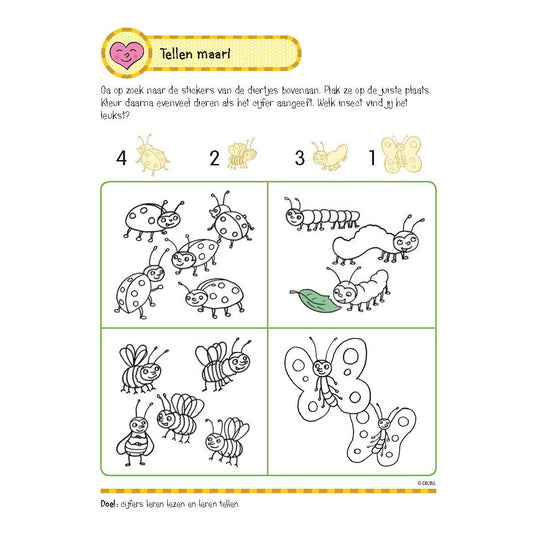 Deltas oefenboek met stickers-eerste telspel