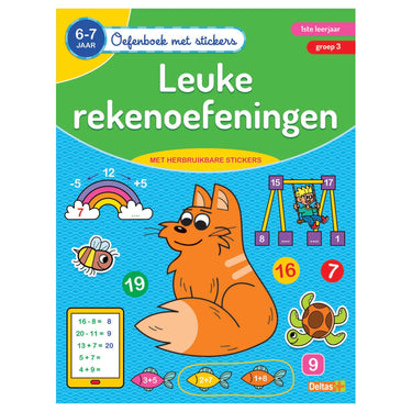 Deltas oefenboek met stickers - leuke rekenoefeningen (6-7 jaar)