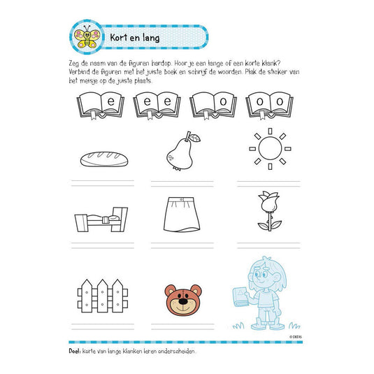 Deltas oefenboek met stickers- leuke schrijf