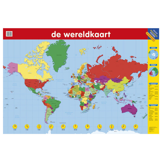 Deltas educatieve poster - de wereldkaart