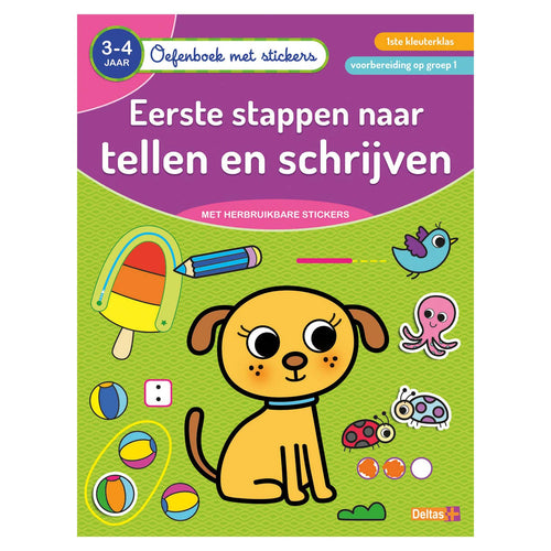 Deltas oefenboek met stickers - tellen en schrijven (3-4 jaar)