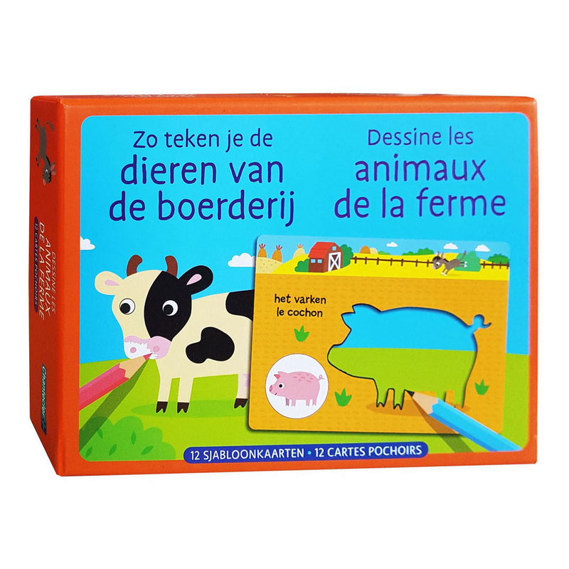 Load image into Gallery viewer, Deltas sjabloonkaarten - zo teken je de dieren van de boerderij
