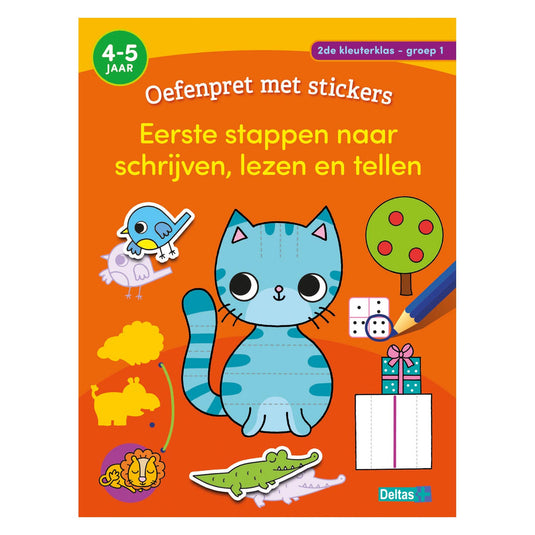Deltas oefenpret met stickers groep 1- schrijven, lezen, tellen (4-5 jaar)