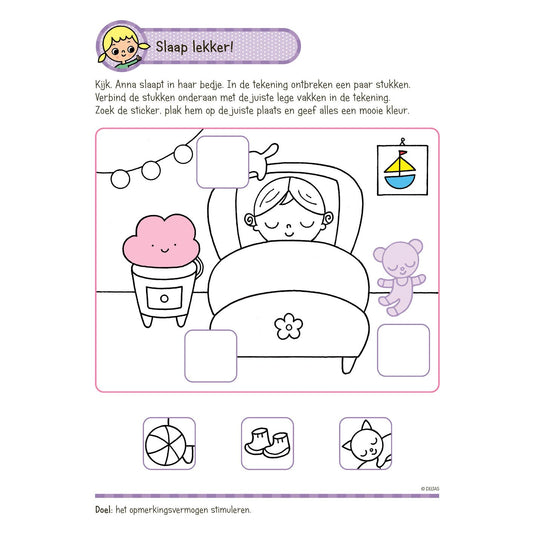 Deltas oefenpret met stickers groep 1- schrijven, lezen, tellen (4-5 jaar)