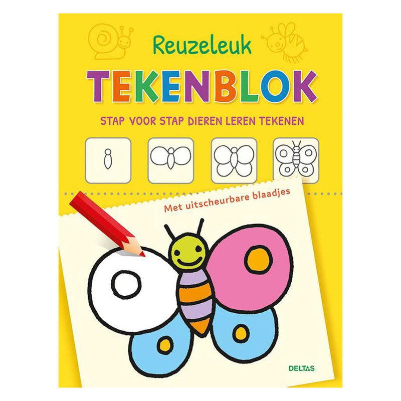 Load image into Gallery viewer, Deltas reuzeleuk tekenblok stap voor stap dieren leren tekenen
