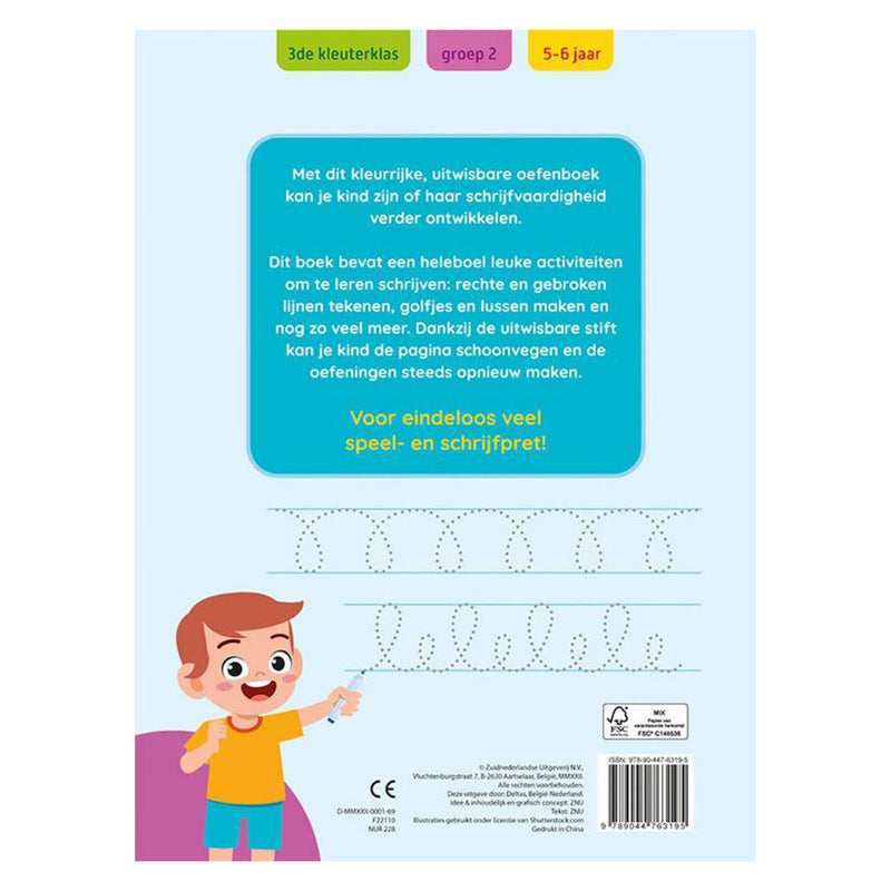 Load image into Gallery viewer, Deltas oefenpret met uitwasbare stift - eerste schrijfoefeningen
