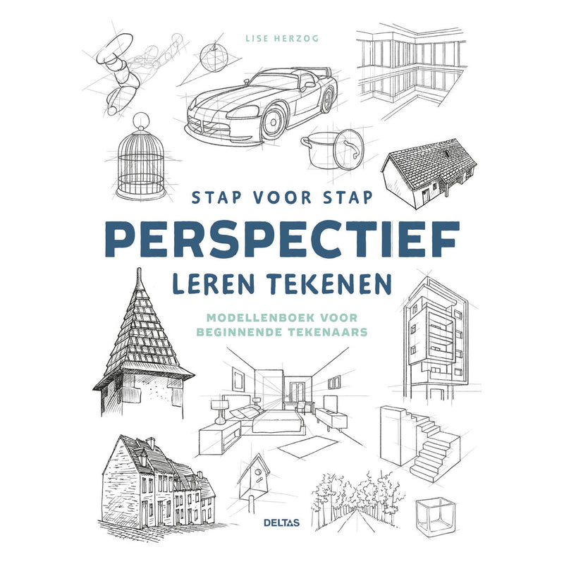 Load image into Gallery viewer, Deltas stap voor stap perspectief leren tekenen hobbyboek
