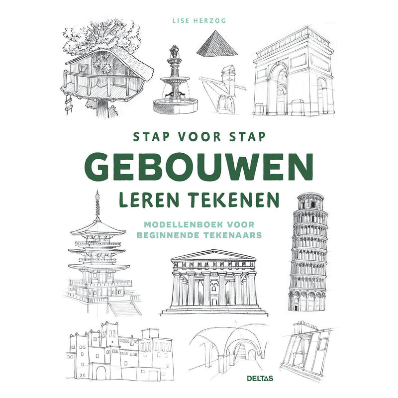 Load image into Gallery viewer, Deltas stap voor stap gebouwen leren tekenen hobbyboek
