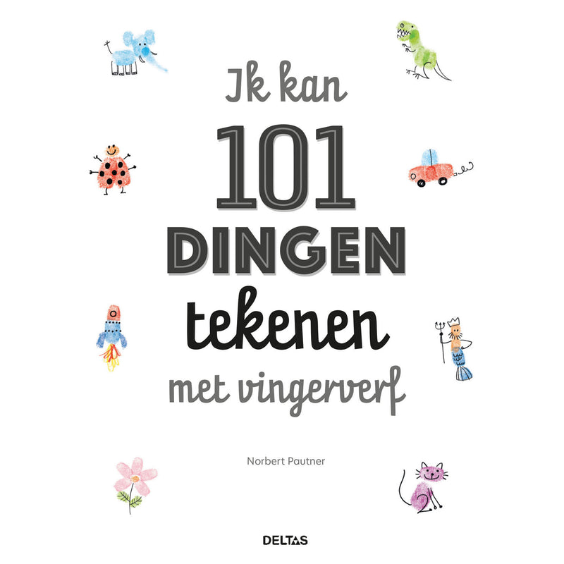 Load image into Gallery viewer, Deltas ik kan 101 dingen tekenen met vingerverf hobbyboek
