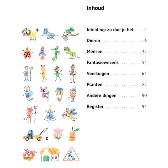 Deltas ik kan 101 dingen tekenen met vingerverf hobbyboek