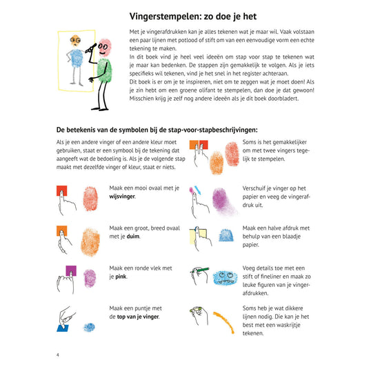 Deltas ik kan 101 dingen tekenen met vingerverf hobbyboek
