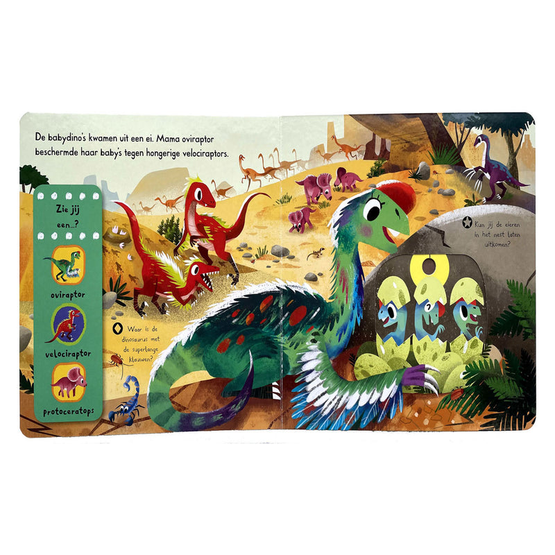 Load image into Gallery viewer, Deltas kijk en ontdek! - bij de dino's flapjesboek
