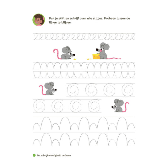 Deltas oefenboek afwasbaar papier ik leer al schrijven (6-7 j.)