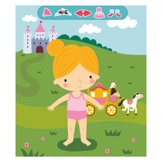 Deltas little princess sticker fun - aankleedpoppen little princess sticker fun - poupées à habiller