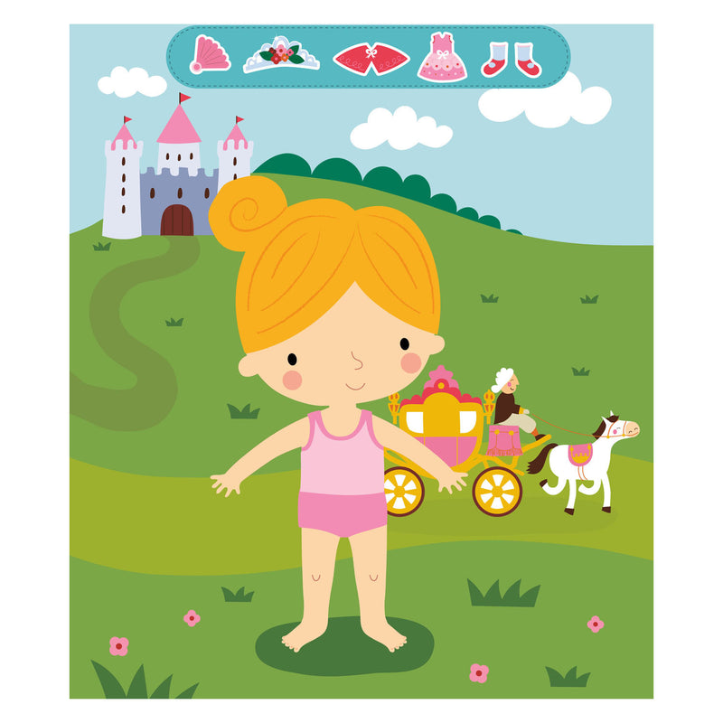Load image into Gallery viewer, Deltas little princess sticker fun - aankleedpoppen stickerboek
