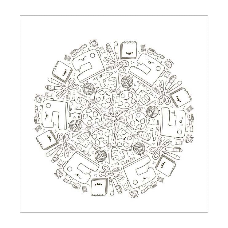 Load image into Gallery viewer, Deltas kawaii mandala kleurpret
