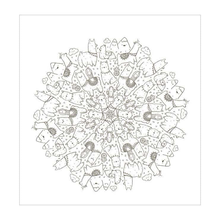 Load image into Gallery viewer, Deltas kawaii mandala kleurpret
