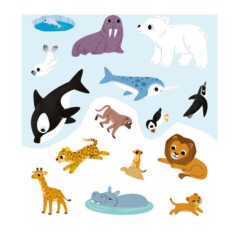 Load image into Gallery viewer, Deltas mijn eerste stickerboek kleine handjes dieren van de wereld
