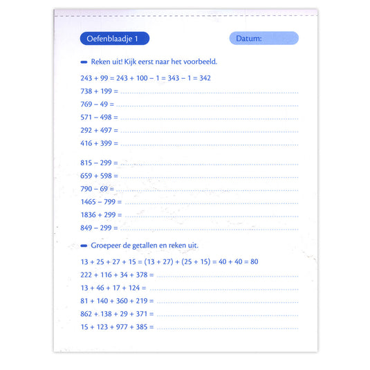 Deltas oefenblaadjes cijferen en bewerkingen (9-10 j)