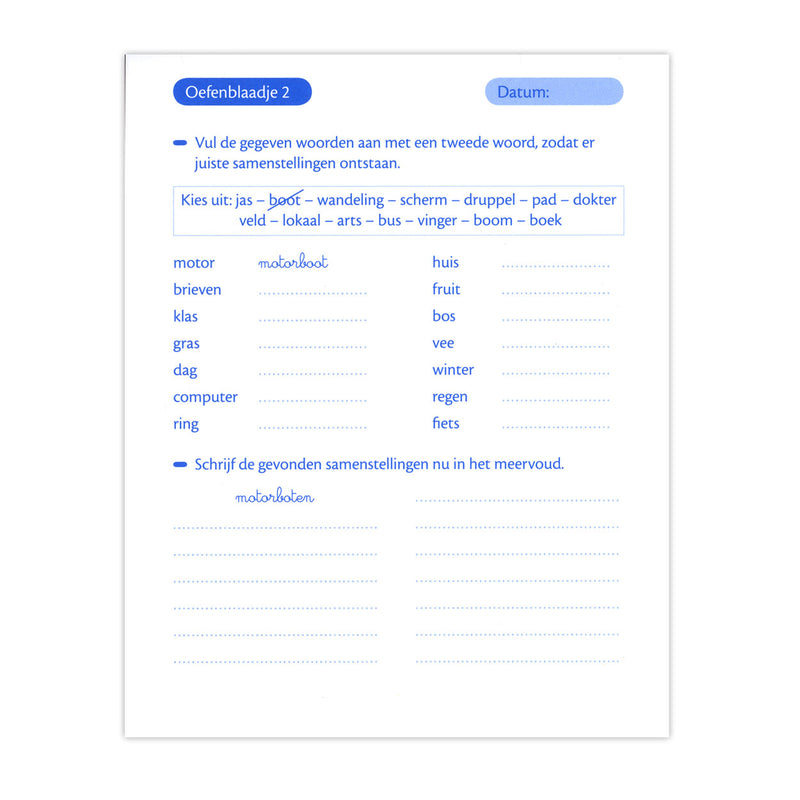 Load image into Gallery viewer, Deltas oefenblaadjes spelling (9-10j) woordleer en zinsontleding
