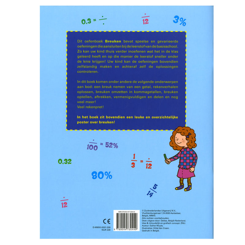 Load image into Gallery viewer, Mijn Oefenboek met Poster - Rekenen met Breuken (9-11 jaar)
