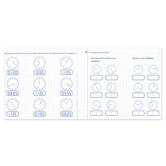 Deltas mijn oefenschrift de klok 9-11 jaar