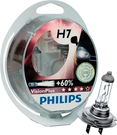 Philips hauptlampe visionplus h7 lamp vision plus+60 kit of 2