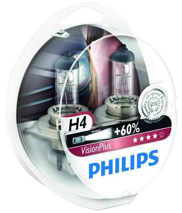 Philips hoofdlamp shining lamp 12v h4 vision plus set