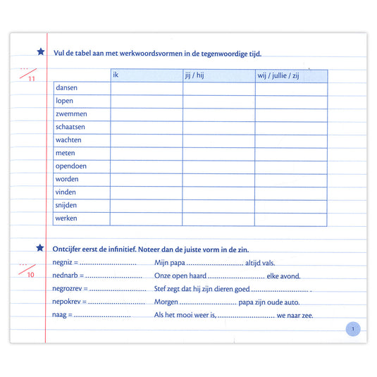 Deltas mijn oefenschrift werkwoorden - groep 7