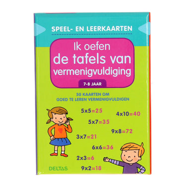 Deltas speel- en leerkaarten - ik oefen de tafels van vermenigvuldi