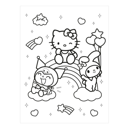 Deltas hello kitty and friends super color parade kleurboek