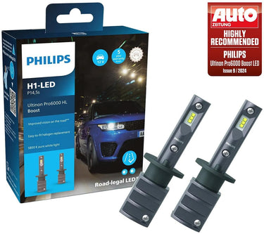 Philips hauptlampe ultinon pro6000 boost lamp set 12v h1 led ultinon pro6000