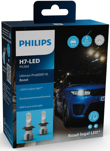 Philips hauptlampe ultinon pro6000 boost lamp set 12v h7 led ultinon pro6000