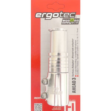 Stuurpen verlenger Ergotec Ahead 3 - 1-1 8 AL6061 T6 - zilver