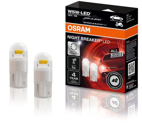 Osram hoofdverlichting night breaker led w5w lamp w5w led 12v1w night breaker