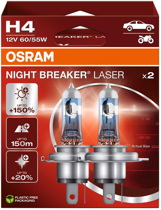 Osram hoofdlamp night breaker laser night breaker laser h4 set paar