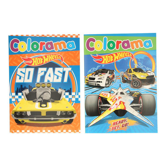 Hot wheels colorama kleurboek 48 grote kleurplaten