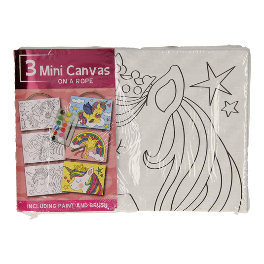 Wins holland canvas schilderset eenhoorn, set van 3 stuks.