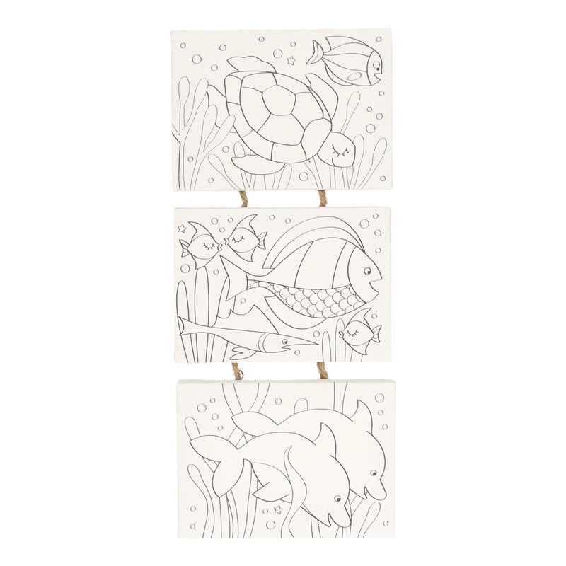 Load image into Gallery viewer, Wins holland canvas schilderset onderwaterwereld, set van 3 stuks
