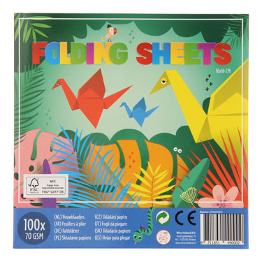Wins holland vouwblaadjes 16x16 cm. jungle line